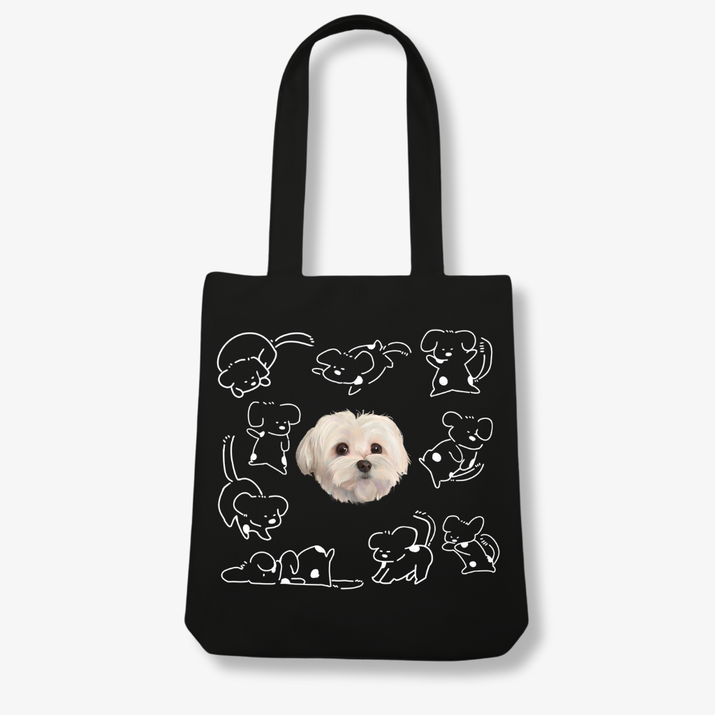 Happy Doggies Canvas Tote Bag